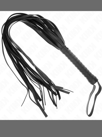KINK - Black Short Handle Long Tail Whip 70cm