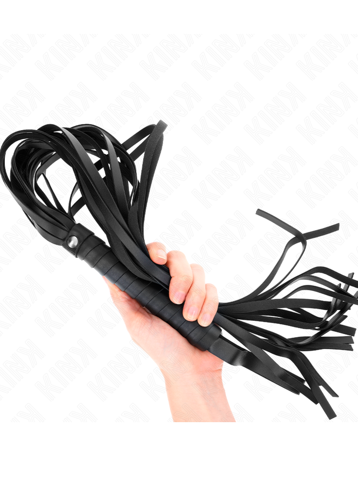 KINK - Black Short Handle Long Tail Whip 70cm