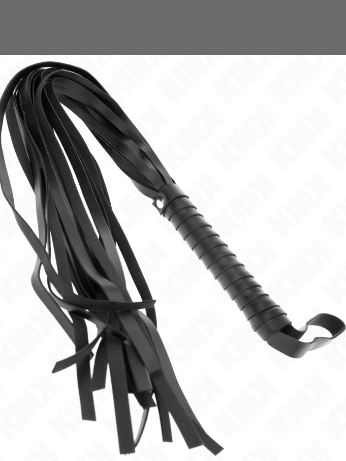 KINK - Black Short Handle Long Tail Whip 70cm