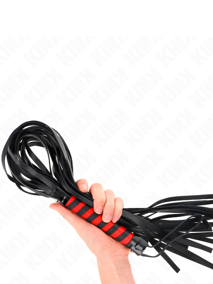 KINK - Long Striped Whip 70cm – Premium BDSM Leather Whip