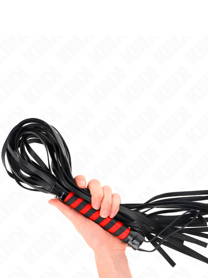 KINK - Long Striped Whip 70cm – Premium BDSM Leather Whip