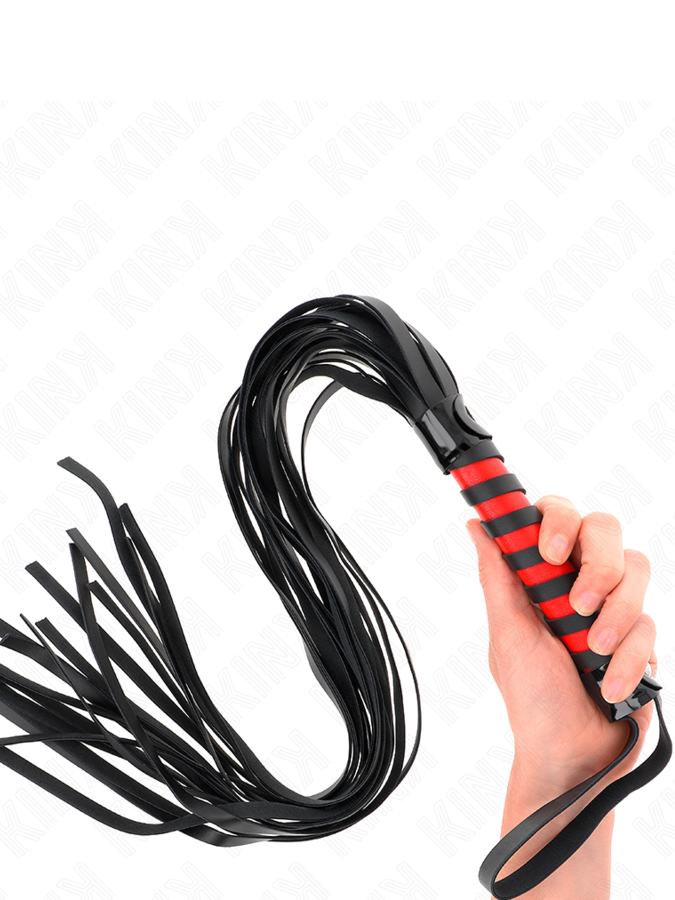 KINK - Long Striped Whip 70cm – Premium BDSM Leather Whip