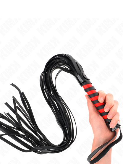 KINK - Long Striped Whip 70cm – Premium BDSM Leather Whip