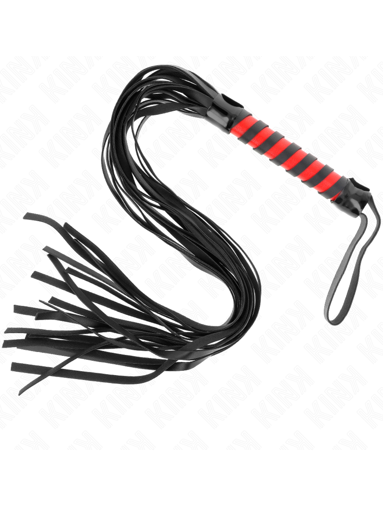 KINK - Long Striped Whip 70cm – Premium BDSM Leather Whip