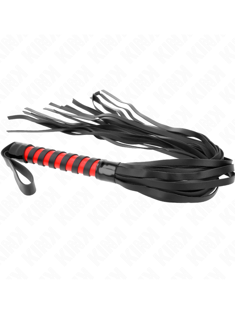 KINK - Long Striped Whip 70cm – Premium BDSM Leather Whip