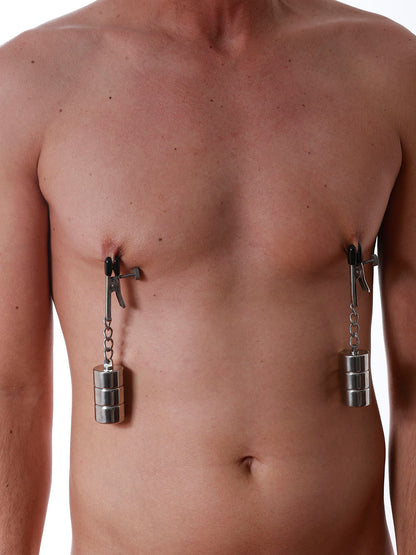 Triune - Alligator Nipple Clamps with Weight Cylinder