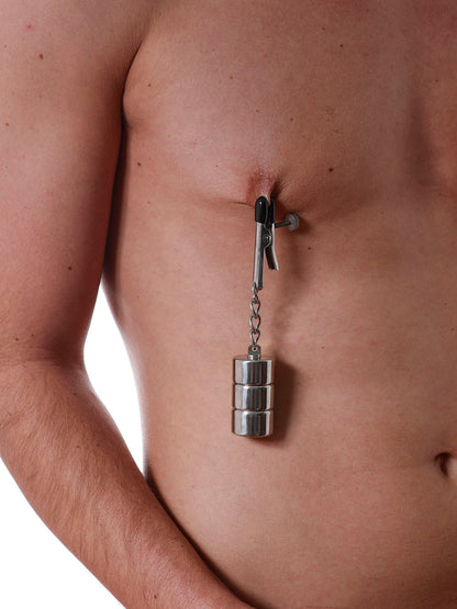 Triune - Alligator Nipple Clamps with Weight Cylinder