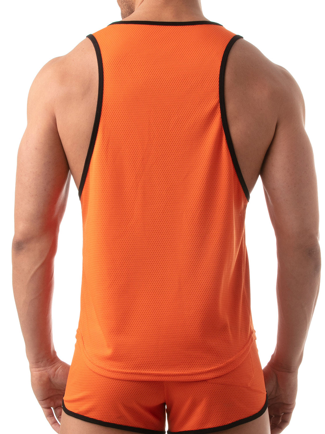 Tof Paris - Camiseta de Tirantes Malla Naranja