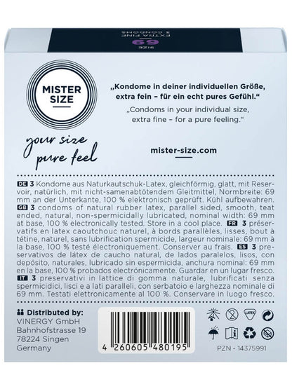 Mister Size - Condoms 69 mm – 3 Pcs