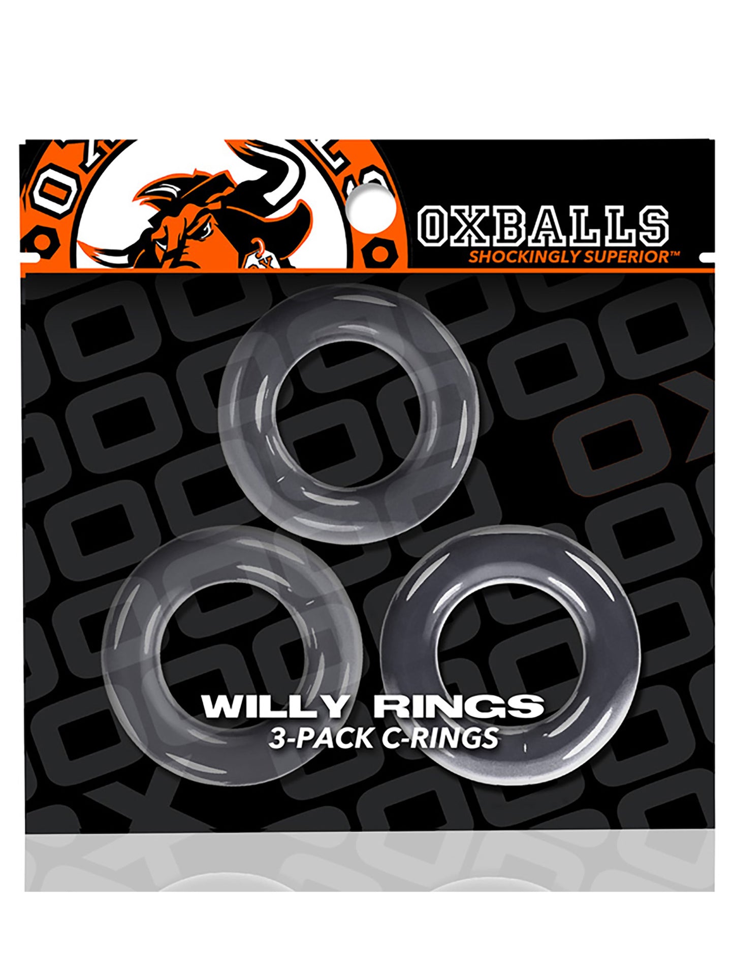 OXBALLS - Willy Rings - Super Stretch Cock Rings 3 pack set - Clear