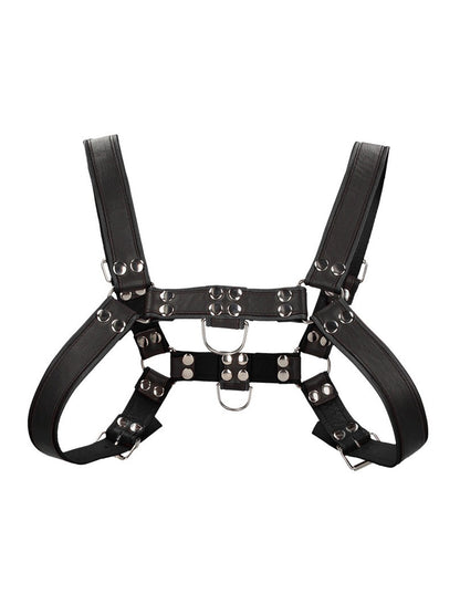 Ouch - Ham pentru piept din piele lipită Bulldog Negru