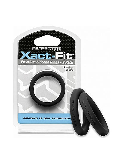 PerfectFIT - Xact-Fit Premium silicone Cockrings - 2 pack