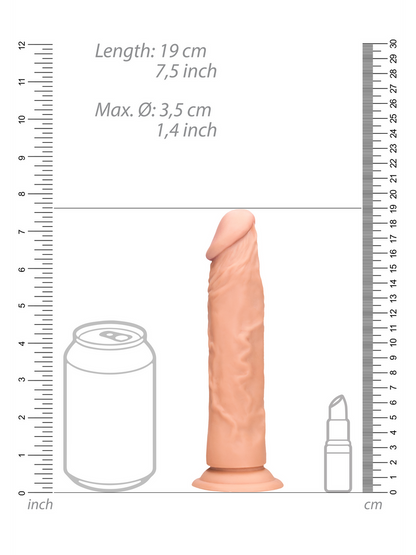 RealRock - Realistic Dong without Balls with Suction Cup Flesh 7" / 17 cm