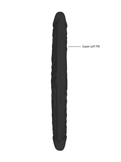 RealRock - Realistic Double Dong Black - 18" / 46 cm