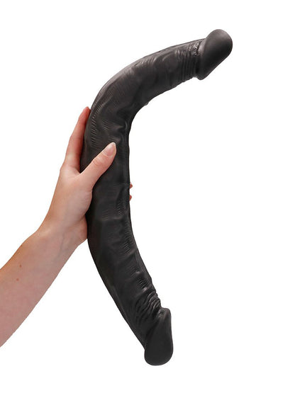 RealRock - Realistic Double Dong Black - 18" / 46 cm