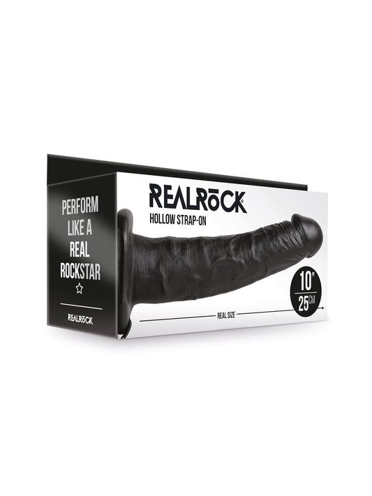 RealRock - Arnés con dildo hueco sin bolas - 10" / 25 cm