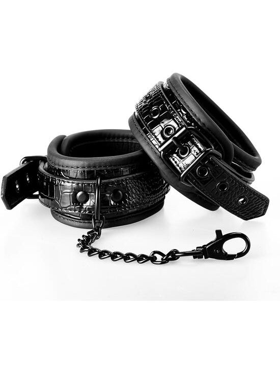 Blaze - HandCuffs Croco Black