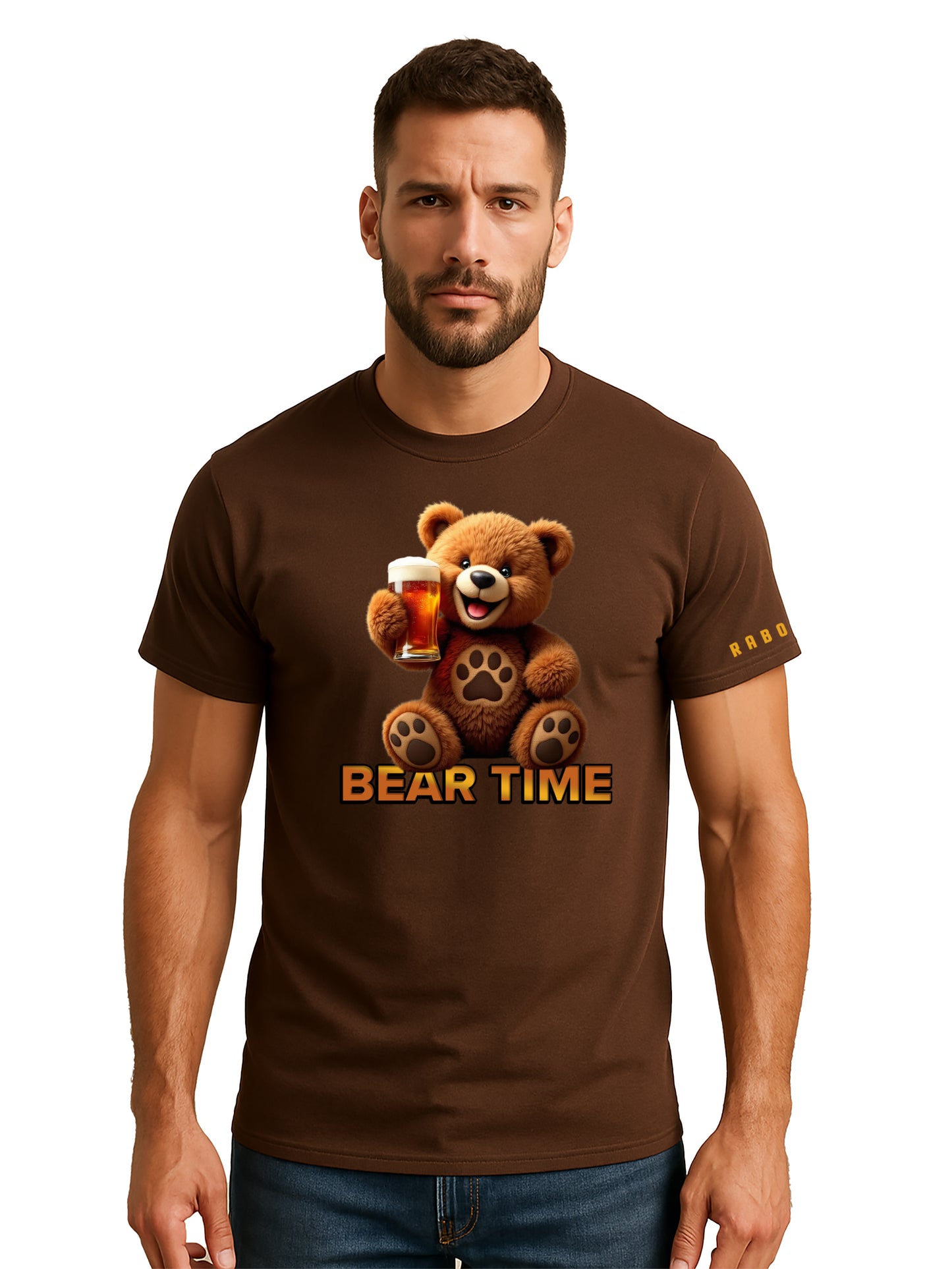 Rabo De Toro - BEAR TIME Chocolate Brown T-Shirt with Teddy Bear design
