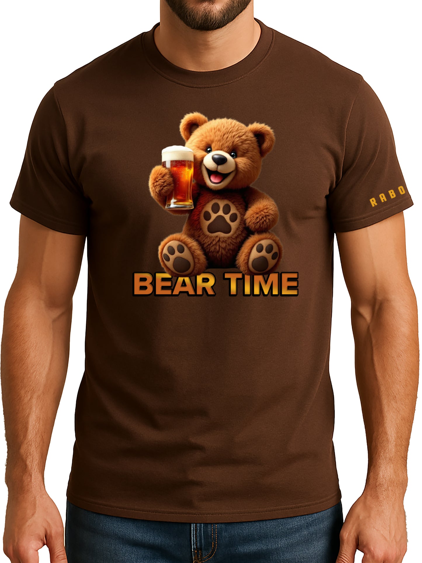 Rabo De Toro - BEAR TIME Chocolate Brown T-Shirt with Teddy Bear design