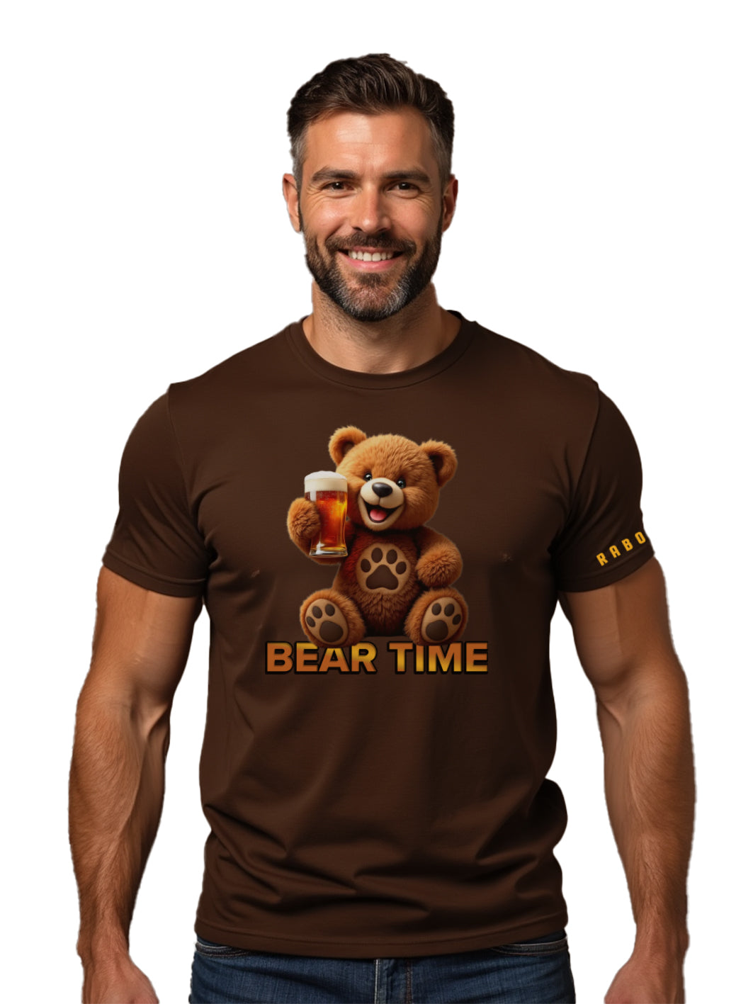 Rabo De Toro - BEAR TIME Chocolate Brown T-Shirt with Teddy Bear design
