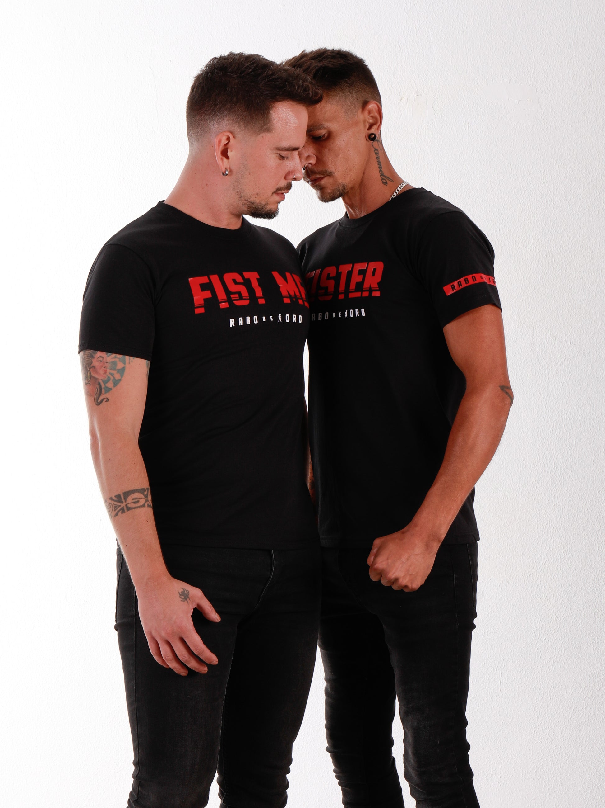 Bold and iconic, this “FIST ME” T-shirt by Rabo De Toro celebrates gay fetish culture with attitude. Designed for confident men who embrace their kinky side with pride and style. gay fetish t-shirt, FIST ME t-shirt, BDSM t-shirt, Rabo De Toro, kinky gay clothing, fetishwear, black fetish tee, gay pride style, fisting t-shirt