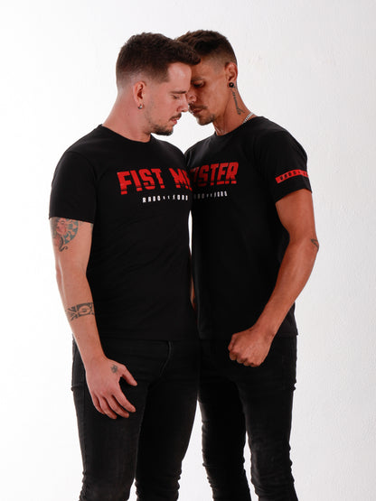 Bold and iconic, this “FIST ME” T-shirt by Rabo De Toro celebrates gay fetish culture with attitude. Designed for confident men who embrace their kinky side with pride and style. gay fetish t-shirt, FIST ME t-shirt, BDSM t-shirt, Rabo De Toro, kinky gay clothing, fetishwear, black fetish tee, gay pride style, fisting t-shirt