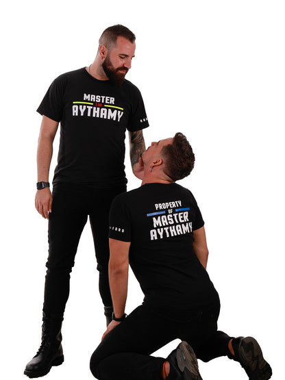 Whether you're owned or owning, the Rabo De Toro padlock shirt speaks for itself. Customize the back text to make it truly yours. Made with soft, breathable cotton for fetish comfort and pride.
custom gay t-shirt, fetish design, padlock kinkwear, Rabo De Toro brand, gay pride apparel, property of fetish shirt, kinky custom tee