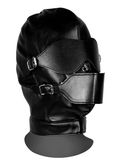 Ouch! - Blindfolded Mask with Breathable Ball Gag - Black