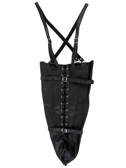 Ouch! - Lace-up Full Sleeve Arm Restraint - Black