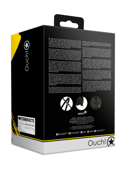 Ouch! - Lace-up Full Sleeve Arm Restraint - Black