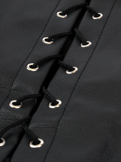 Ouch! - Lace-up Full Sleeve Arm Restraint - Black