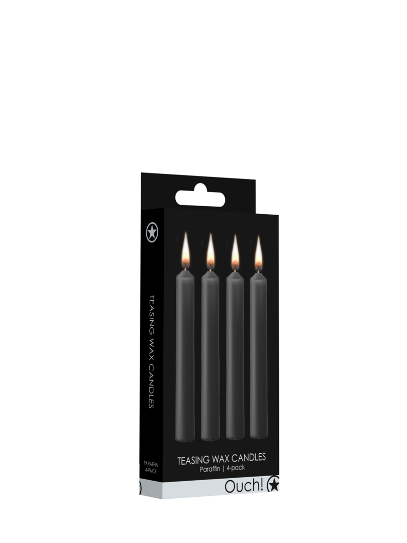 ¡Ouch! - Teasing Wax Candles - 4 Piezas - Negro