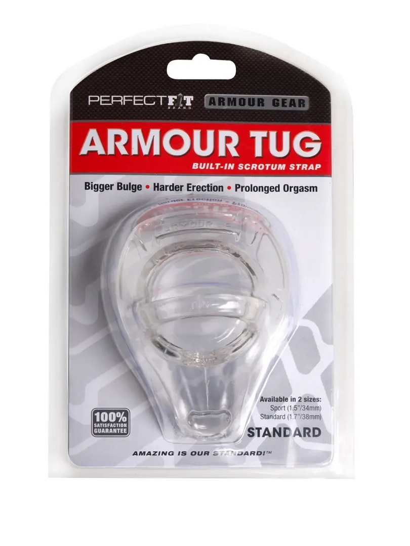 Perfect Fit - Armour Tug - Cockring with Ball Strap