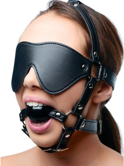 Strict - Blindfold Harness and Ball Gag