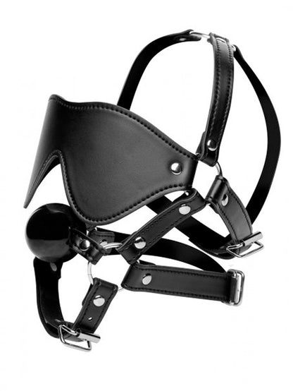 Strict - Blindfold Harness and Ball Gag