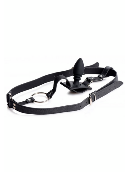 Strict - Male Cock Ring Harness with Silicone Anal Plug