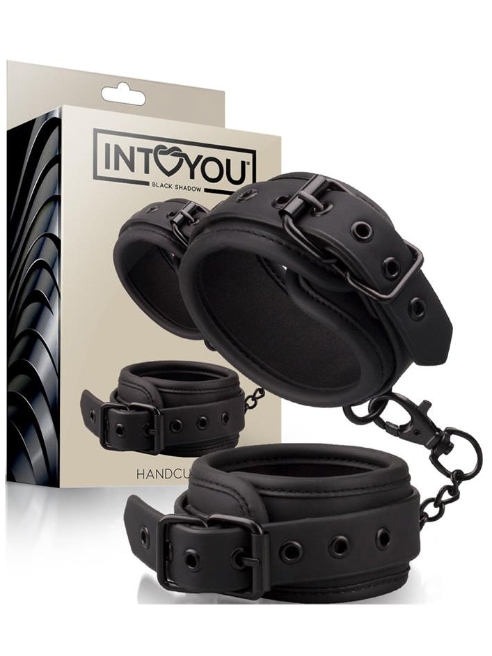 InToYou - Esposas Shadow Black Cuero Vegano