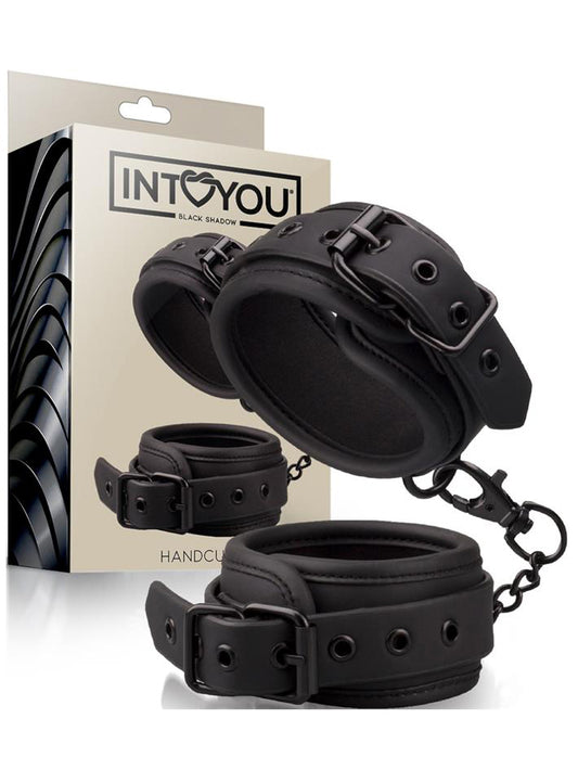 InToYou - Esposas Shadow Black Cuero Vegano