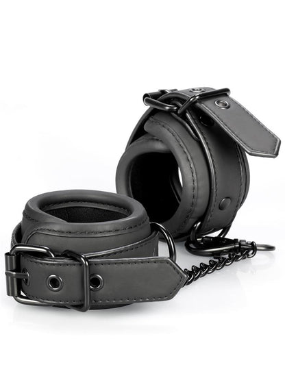 InToYou - Black Shadow Handcuffs Vegan Leather