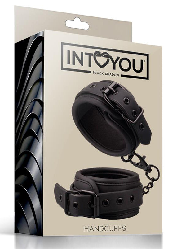 InToYou - Esposas Shadow Black Cuero Vegano