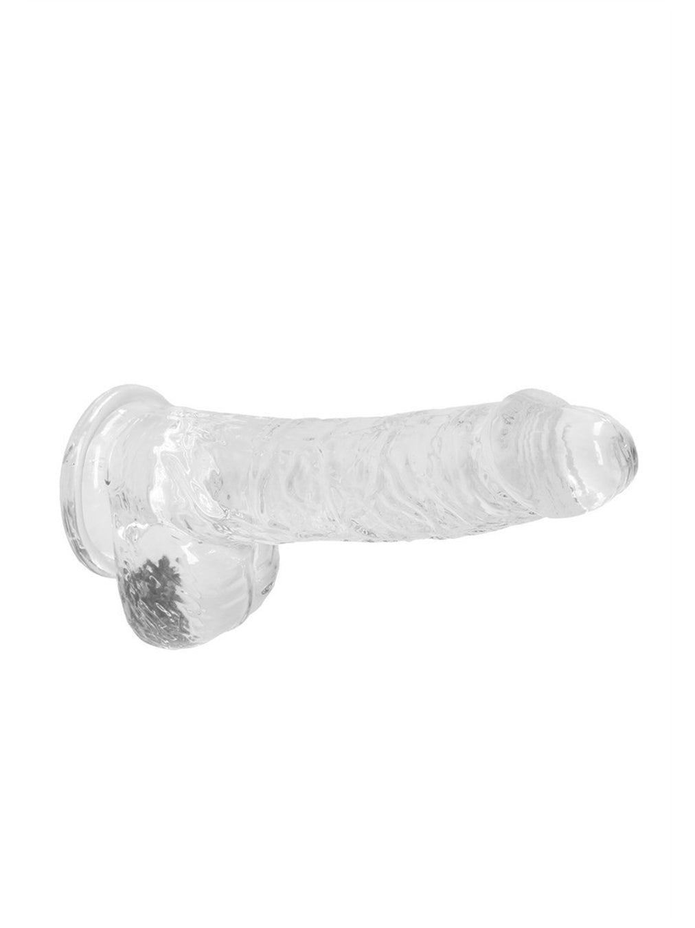 RealRock - Crystal Clear Realistic Dildo with Balls - 6" / 15 cm