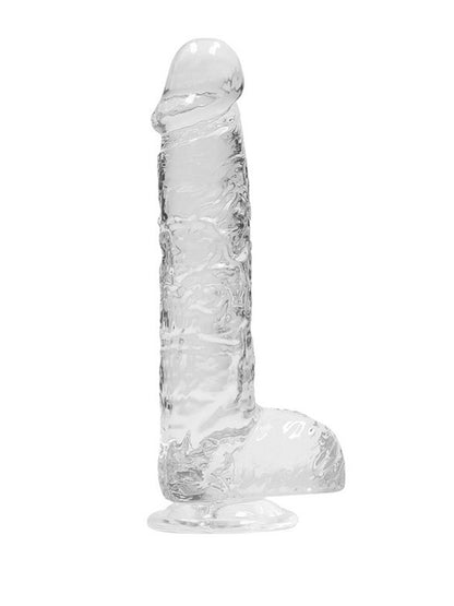 RealRock - Crystal Clear Realistic Dildo with Balls - 6" / 15 cm