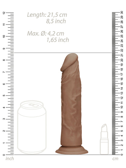 RealRock - Realistic Dong without Balls with Suction Cup Tan 8" / 20 cm