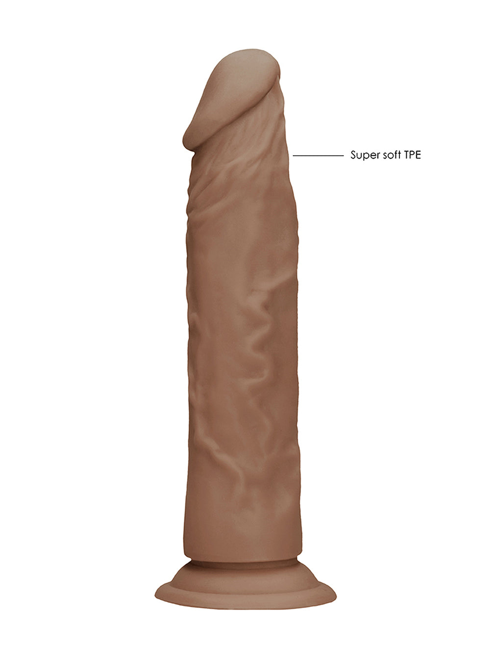 RealRock - Realistic Dong without Balls with Suction Cup Tan 8" / 20 cm