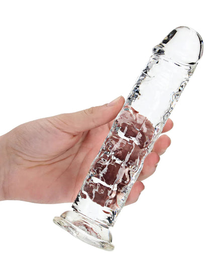 RealRock - Crystal Clear Realistic Dildo without Balls - 8" / 20 cm
