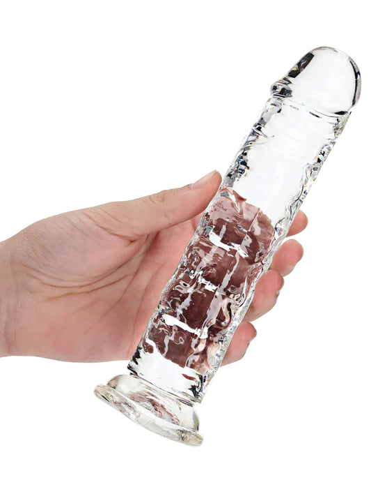 RealRock - Crystal Clear Realistic Dildo without Balls - 8" / 20 cm