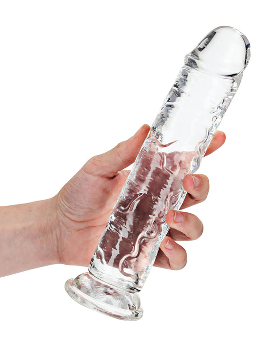 RealRock - Crystal Clear Realistic Dildo without Balls - 9" / 23 cm