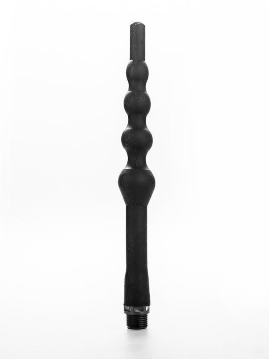All Black  - Silicone Anal Douche - Beaded SA04