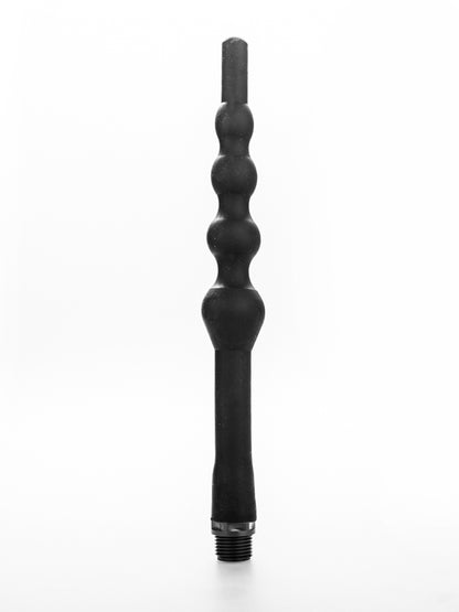 All Black  - Silicone Anal Douche - Beaded SA04