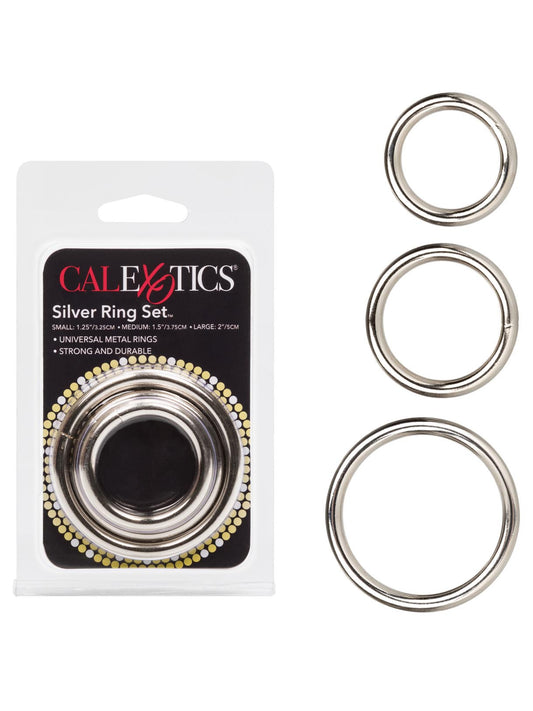 CalExotics - Anillo metálico para pene - Set de 3 Piezas